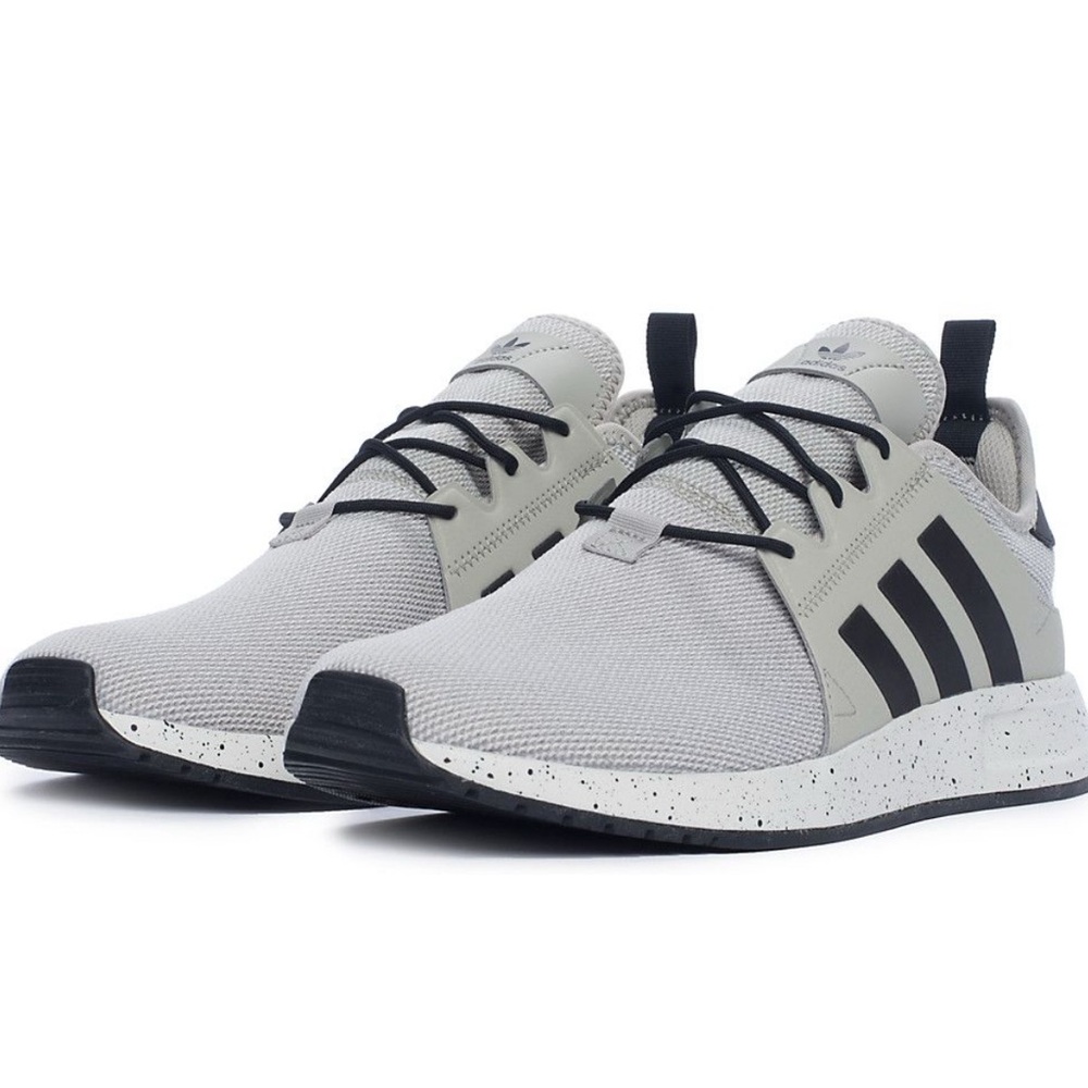 Adidas Light Gray and Black Athletic X_PLR Shoes